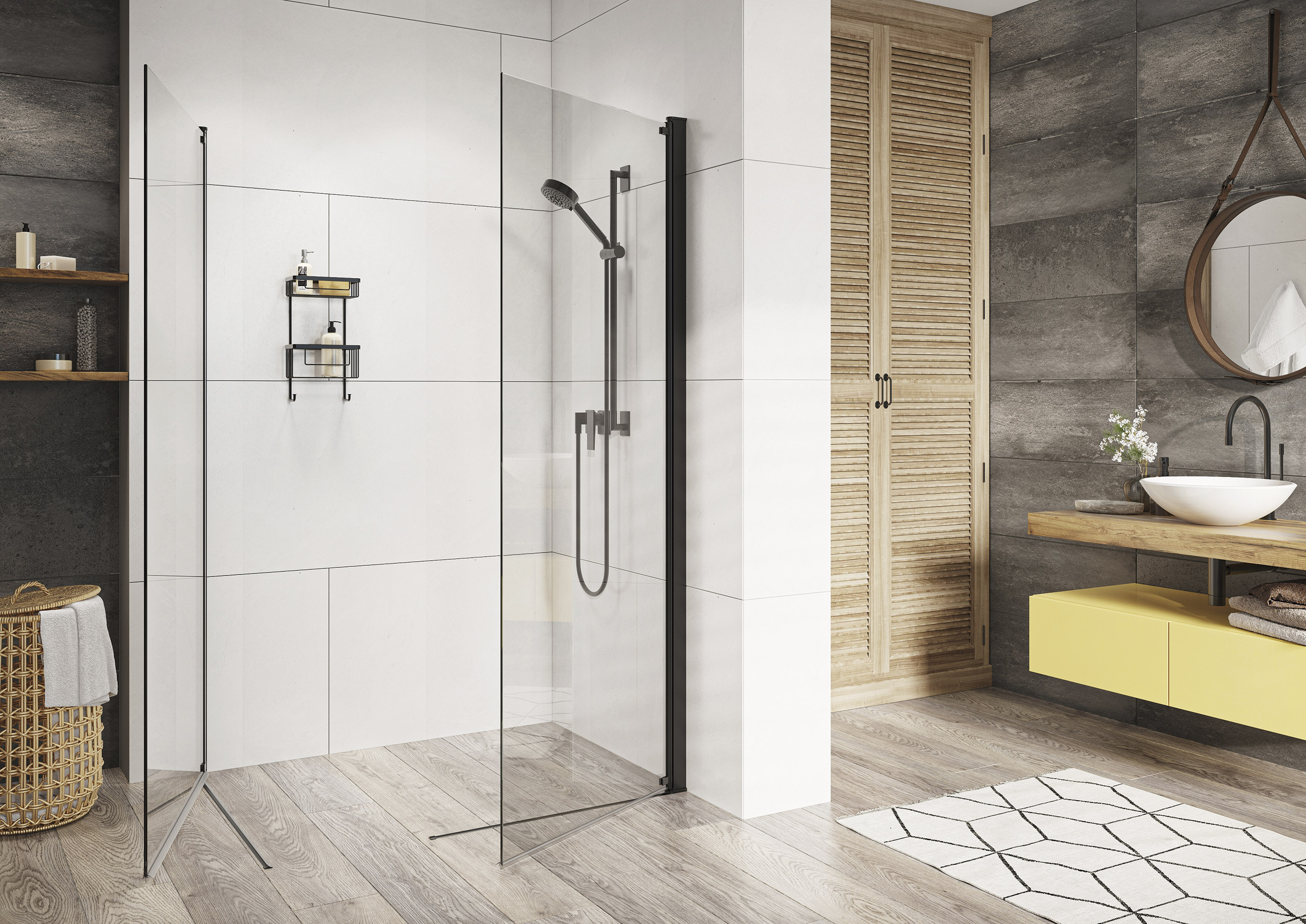 Roman Access Pivoting Wetroom Panel